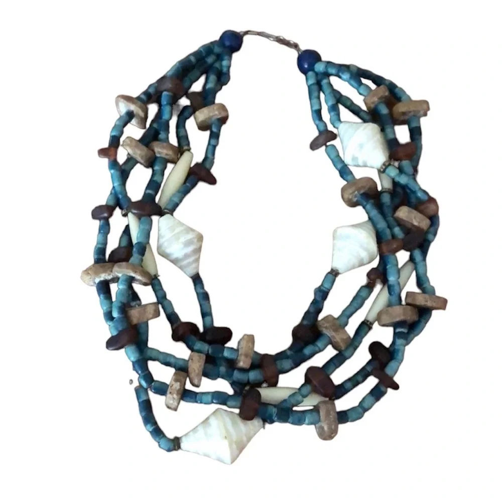Stone and shell necklace